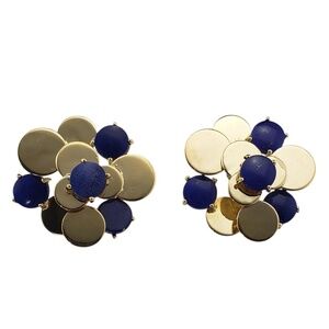 Merrin 18K Yellow Gold and Lapis Lazuli Screw Back Earrings #21373